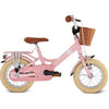Puky Youke Classic cykel m. håndbremse og cykelkurv, 12" - Retro rose - Fra 3 år