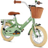 Puky Youke Classic cykel m. håndbremse og cykelkurv, 12" - Retro green - Fra 3 år