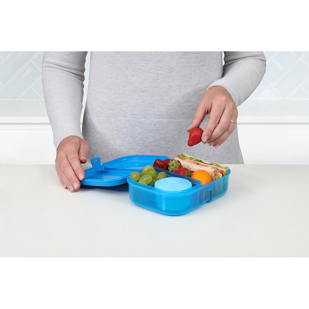 Sistema Ribbon lunch madkasse med aftageligt rum, 1.1L -  Blue
