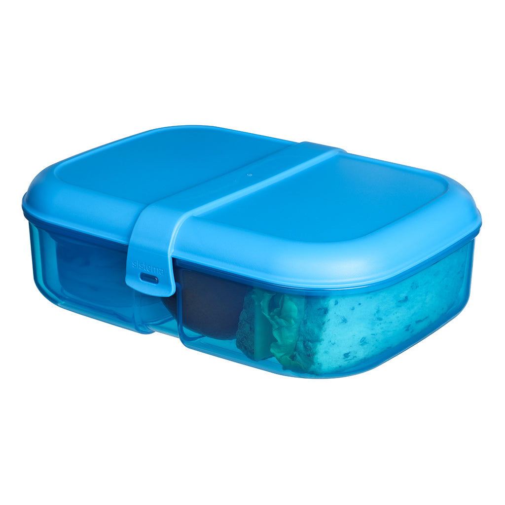 Sistema Ribbon lunch madkasse med aftageligt rum, 1.1L -  Blue
