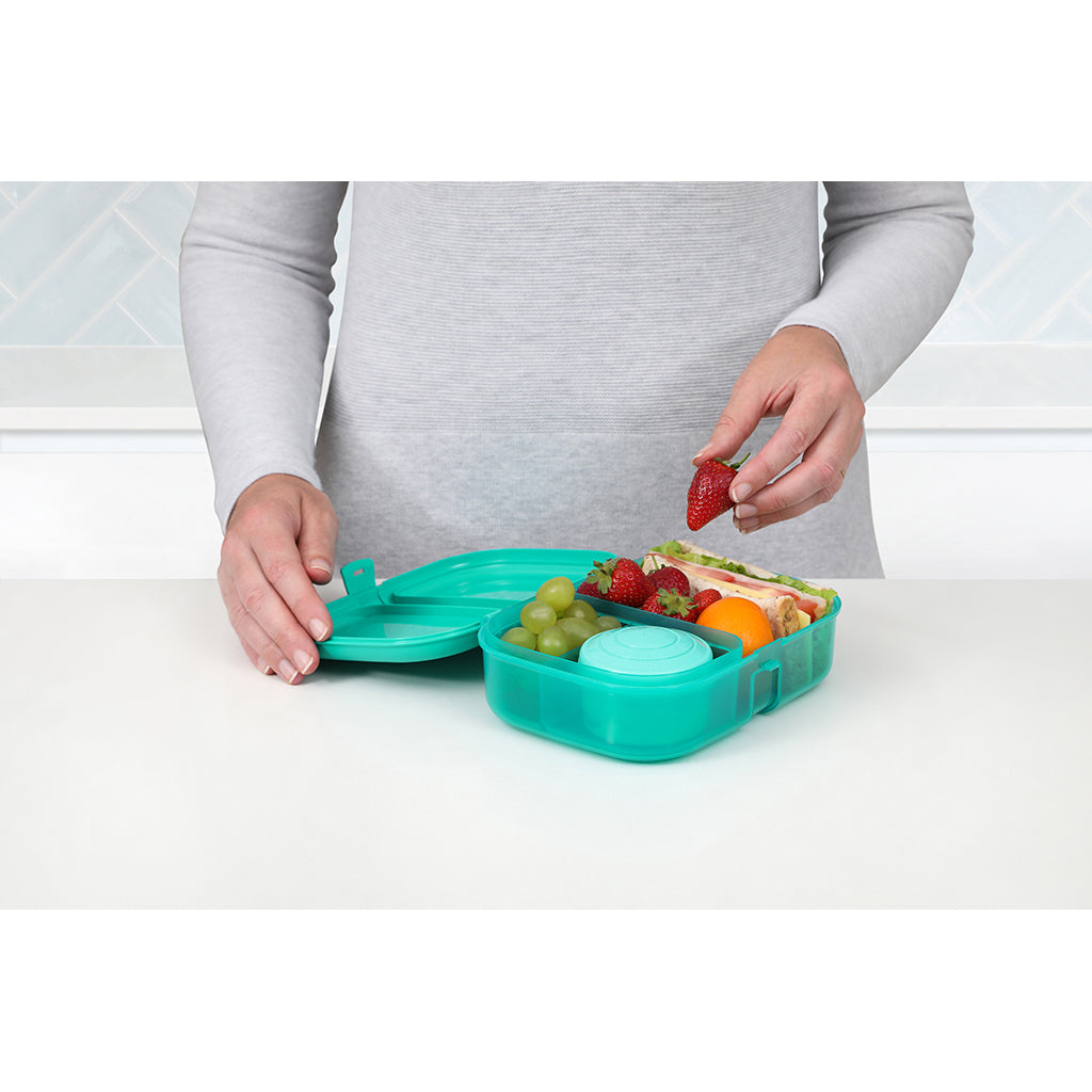 Sistema Ribbon lunch madkasse med aftageligt rum, 1.1L - Teal