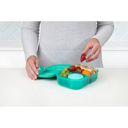 Sistema Ribbon lunch madkasse med aftageligt rum, 1.1L - Teal
