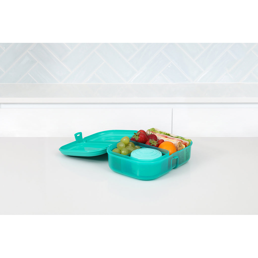 Sistema Ribbon lunch madkasse med aftageligt rum, 1.1L - Teal