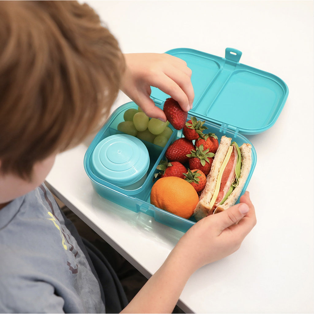 Sistema Ribbon lunch madkasse med aftageligt rum, 1.1L - Teal