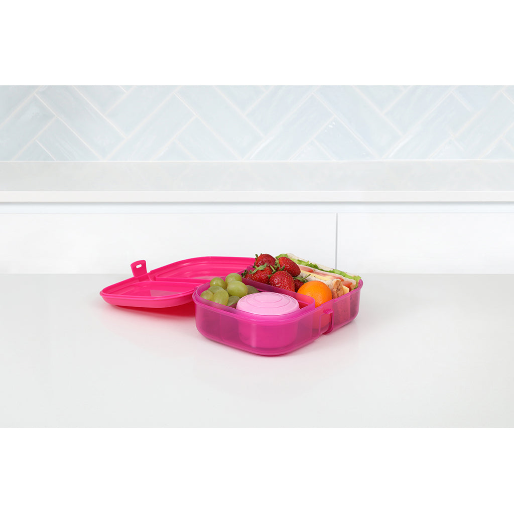 Sistema Ribbon lunch madkasse med aftageligt rum, 1.1L -  Pink