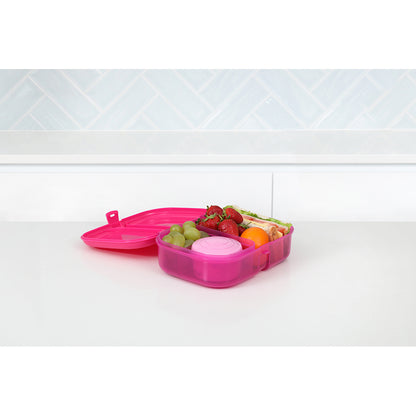 Sistema Ribbon lunch madkasse med aftageligt rum, 1.1L -  Pink