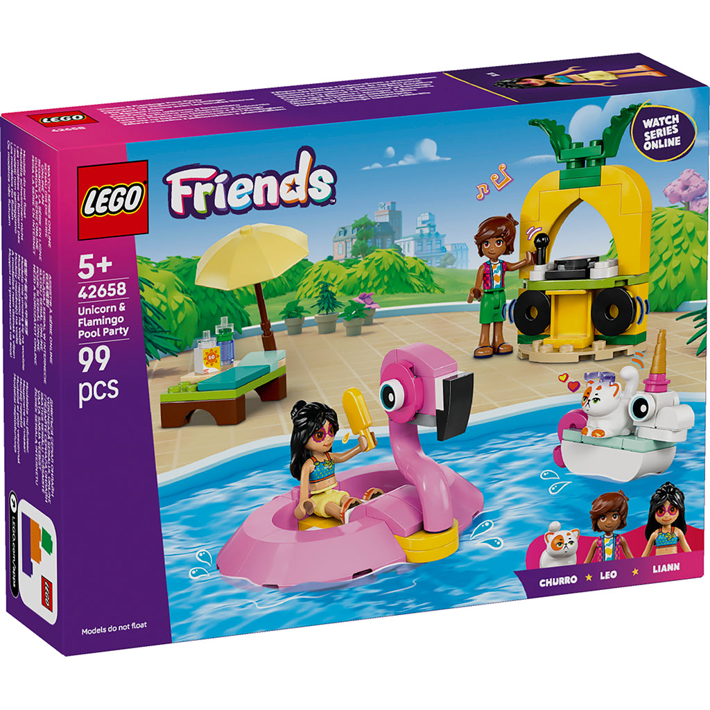 LEGO® Friends, Poolparty med enhjørning og flamingo