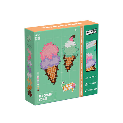 Plus-Plus Puzzle by Number, Isvafler - 250 stk