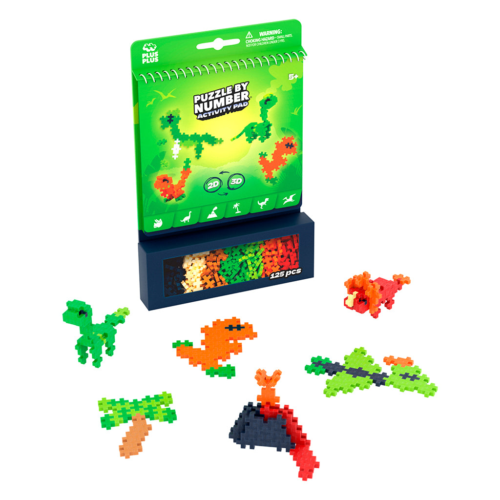 Plus-Plus aktivitetssæt, Dinosaurer - 125 stk