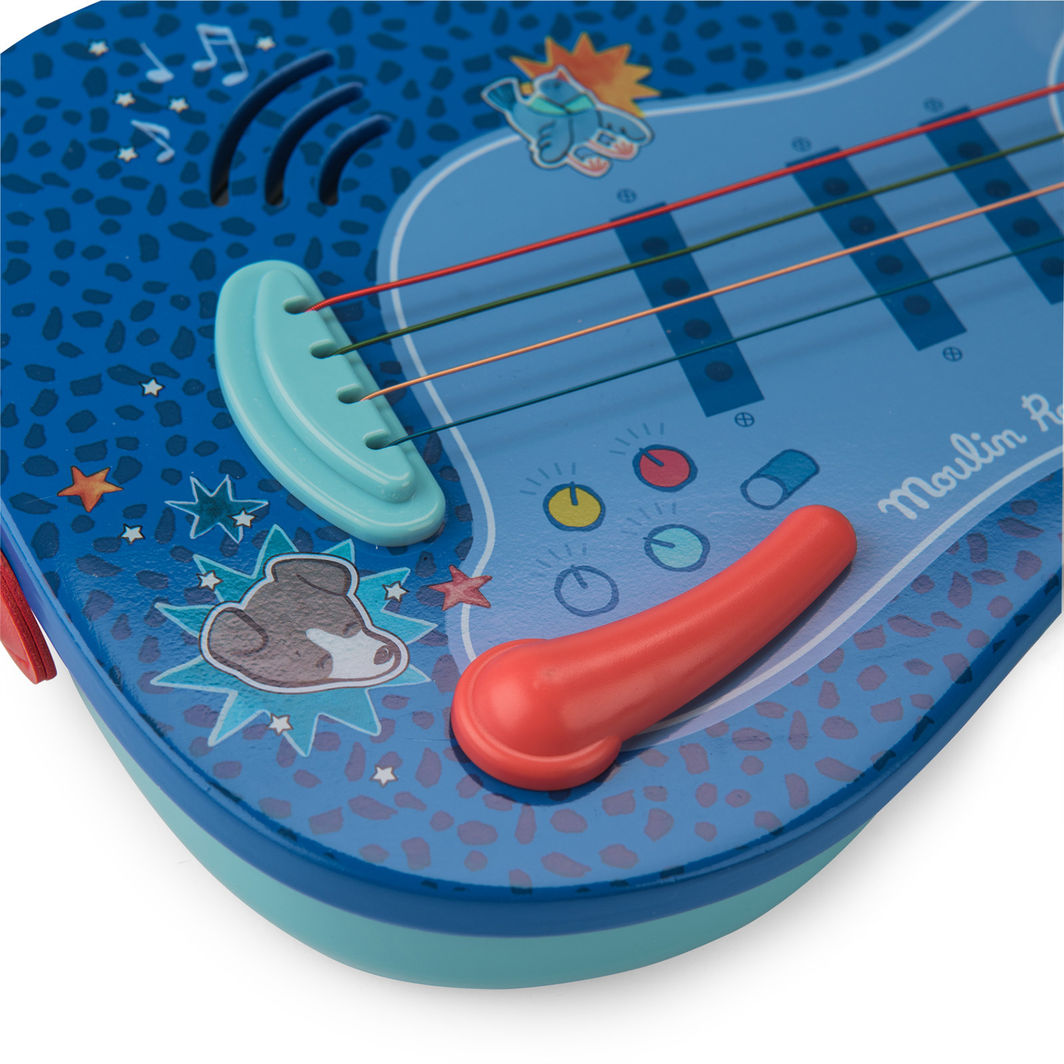 Moulin Roty Musikinstrument, Elektrisk guitar - Puce &amp; Pilou