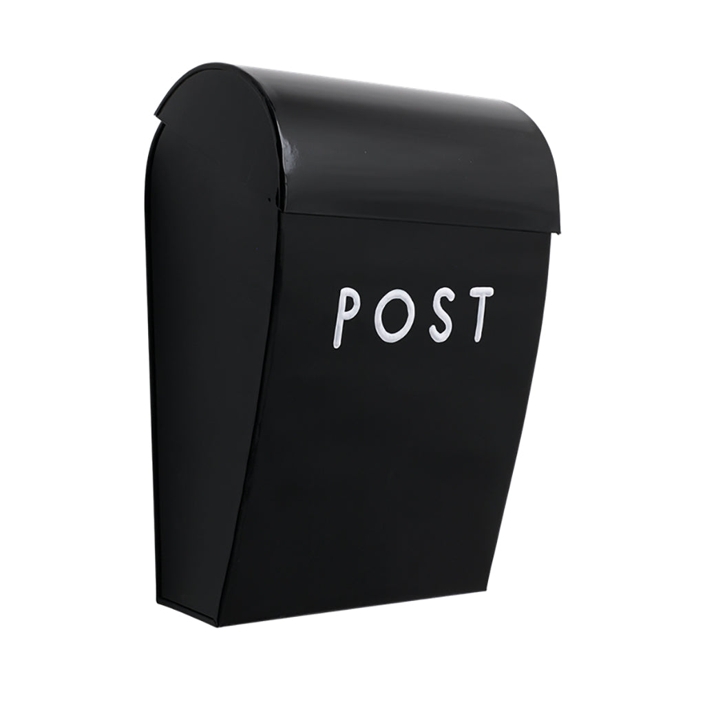 Bruka Postkasse, Sort m. hvid skrift og lås