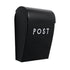Bruka Postkasse, Sort m. hvid skrift og lås