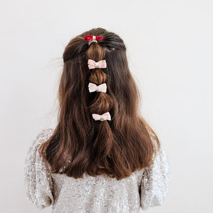 Mimi &amp; Lula 8 Hårelastikker - Glitter Velvet Bow