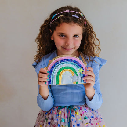 Mimi &amp; Lula Skuldertaske - Unicornland Rainbow
