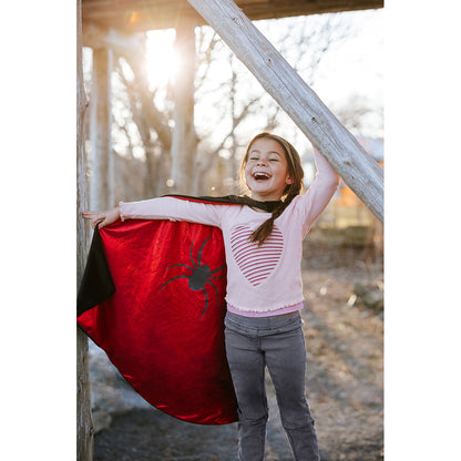 Great Pretenders Spider kappe og Batman kappe i én - str. 5-6 år
