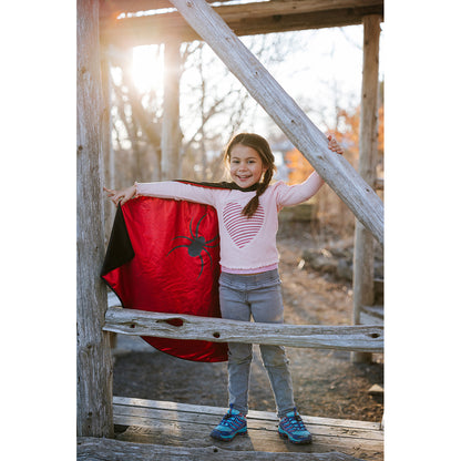 Great Pretenders Spider kappe og Batman kappe i én - str. 5-6 år