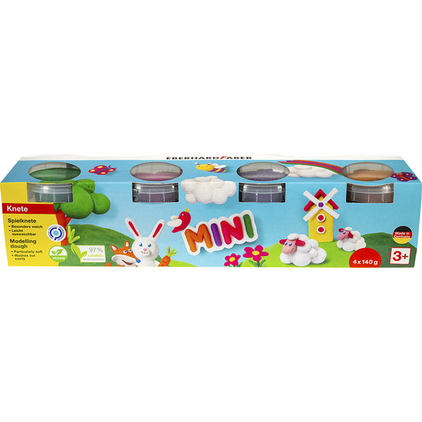 FaberCastell EFA Vegan modellervoks, 4 x 140 g 4 special farver