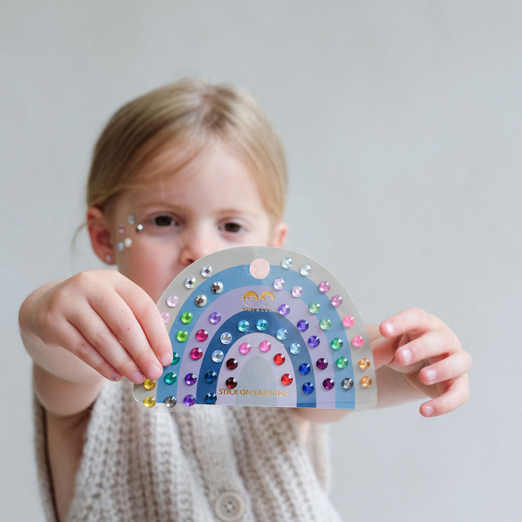 Mimi &amp; Lula Selvklæbende ørestickers 30 par - Colour Gem Earrings