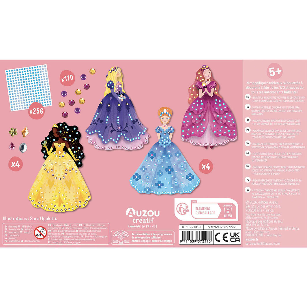 Auzou Kreasæt, mosaik med rhinsten - Prinsesse