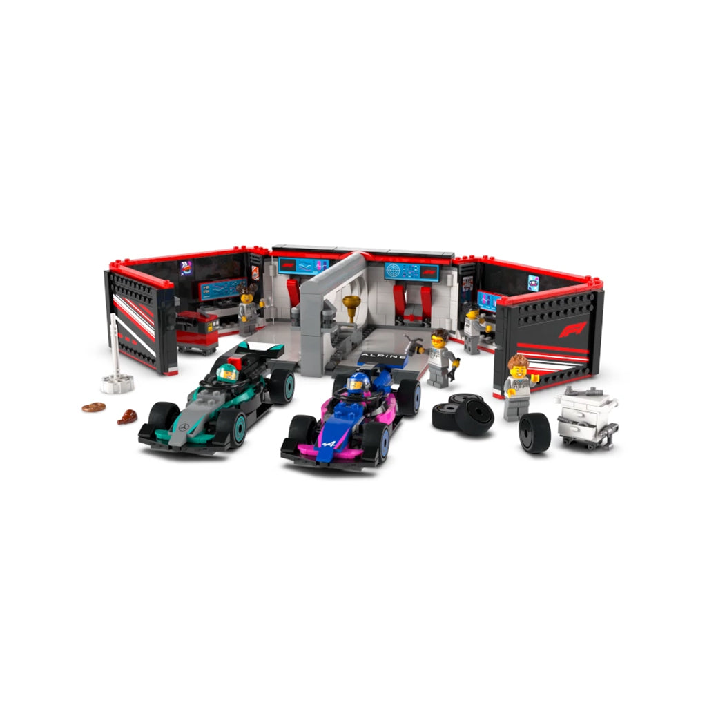 LEGO® City Project Alicia 2025, F1®-garage: Mercedes-AMG og Alpine-biler