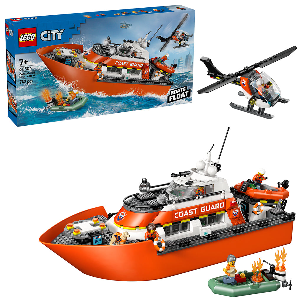 LEGO® City Kystvagtens redningsbåd og helikopter