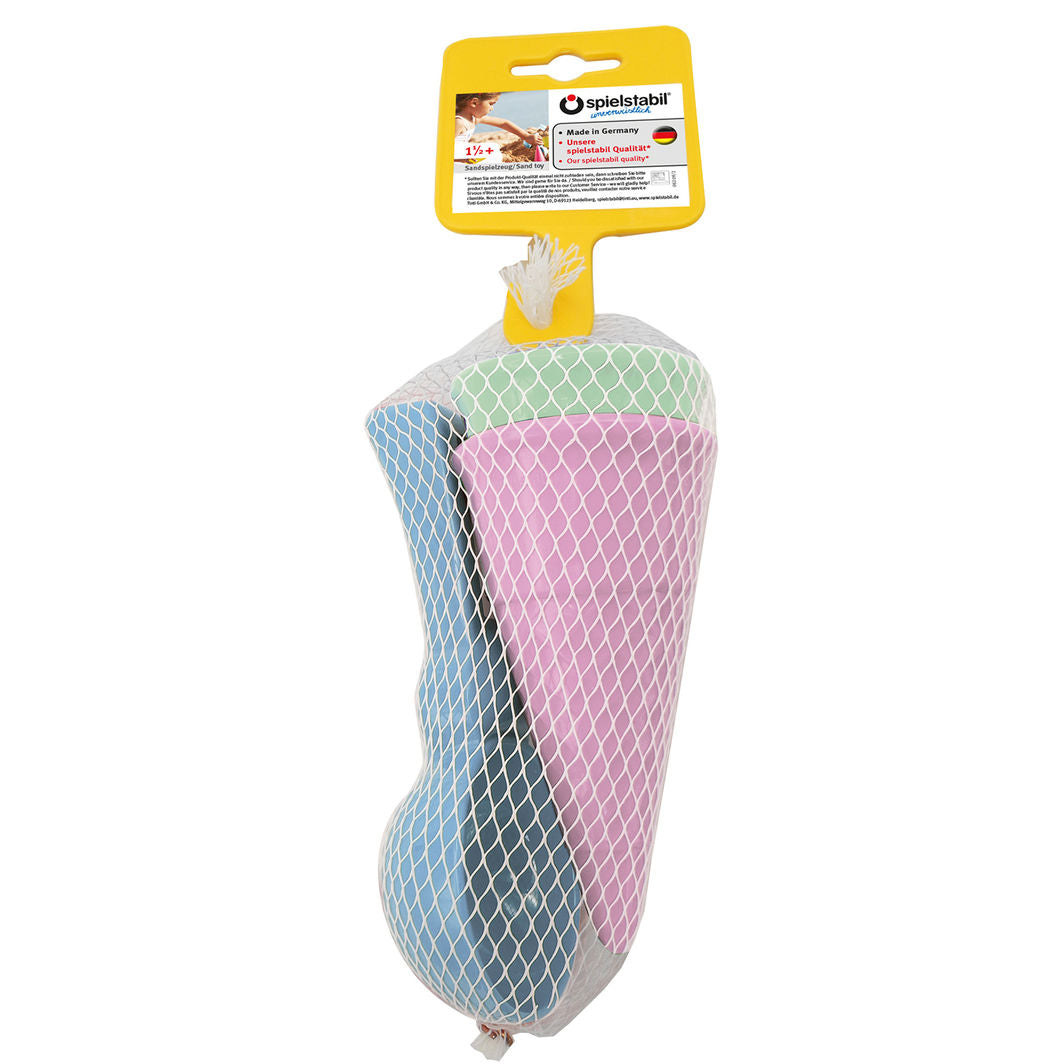 Spielstabil Sandforme, Isvafler &amp; ske 3 dele - Pastel