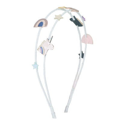 Mimi &amp; Lula Hårpynt, Dobbelt hårbøjle - Unicorn Celeste