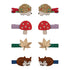 Mimi & Lula Hårpynt, 8 hårclips - Mini Autumn Mushroom Village