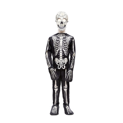 Great Pretenders udklædningstøj, Skelet Glow in the dark, str. 3-8 år