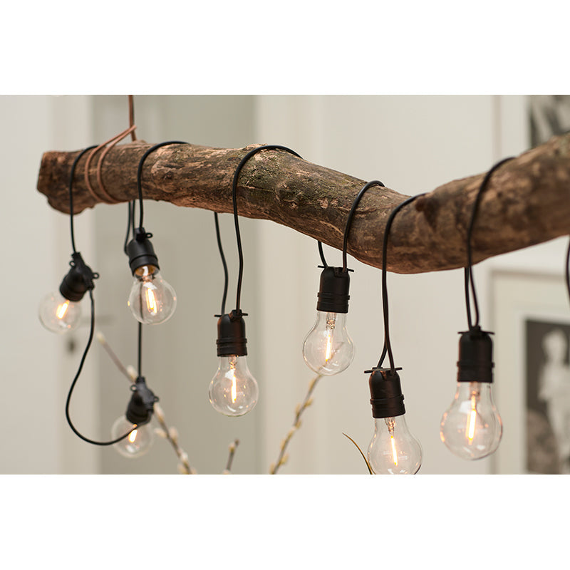 Sirius Tobias Supplementsæt, sort lyskæde m. 10 klare LED pærer (uden transformer)