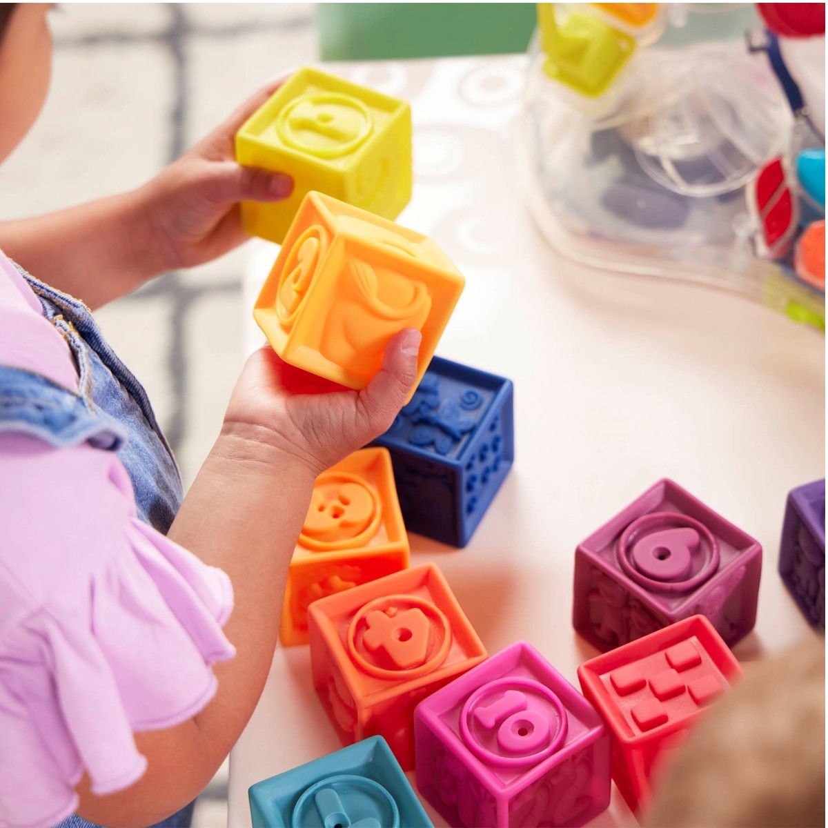 B Toys bløde byggeklodser, One Two Squeeze - 10 stk.