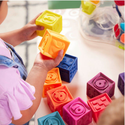 B Toys bløde byggeklodser, One Two Squeeze - 10 stk.