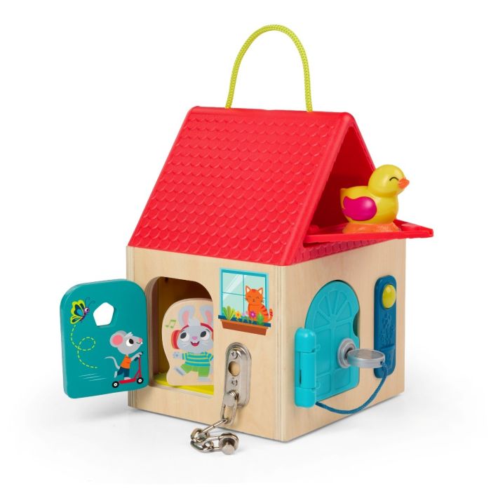 B Toys låsehus, lær at låse op
