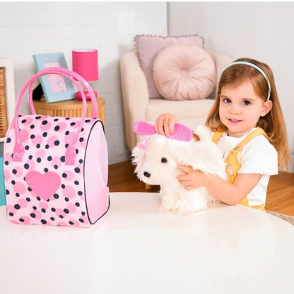 Pucci Pups hund i taske, Pink prikker