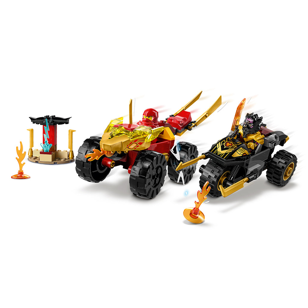 LEGO® Kai og Ras' bil- motorcykelkamp - Larum Leg
