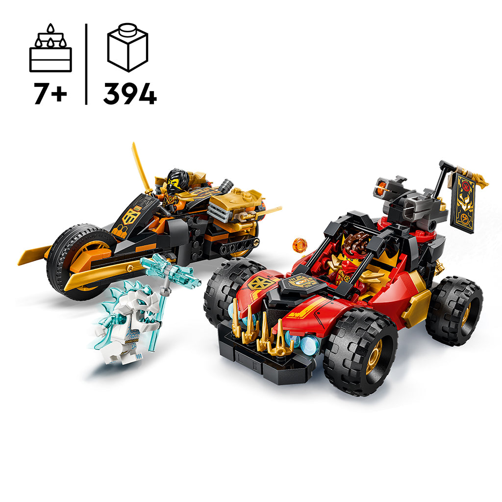 LEGO® NINJAGO® Kai og Coles kombi-køretøjer