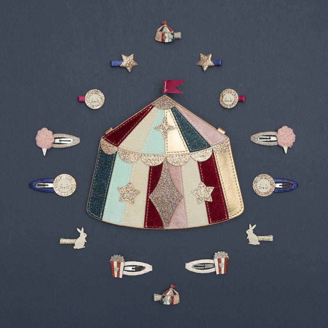 Mimi &amp; Lula - 8 hårclips - Mini Circus