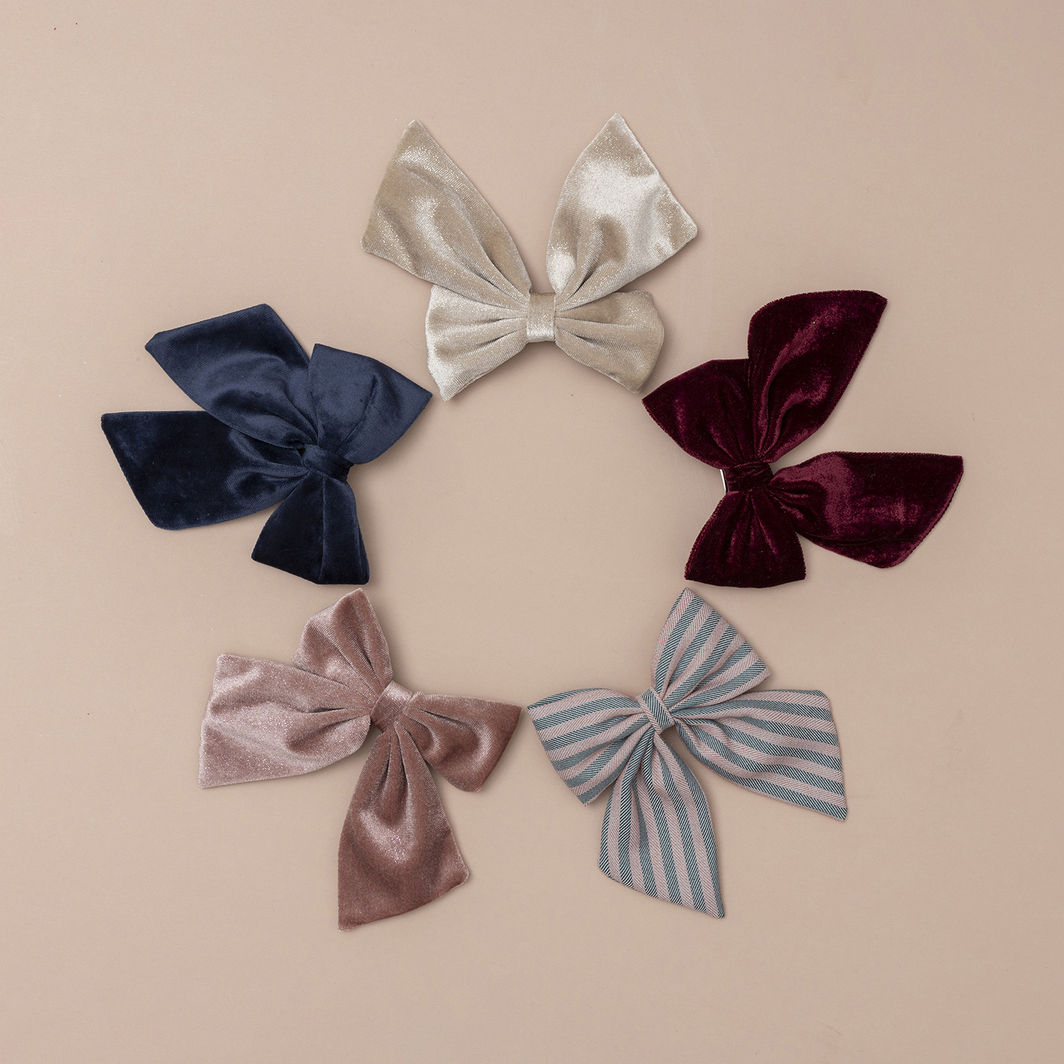 Mimi &amp; Lula Hårpynt, 2 hårsløjfer - Red Tartan Agnes Pony Pals