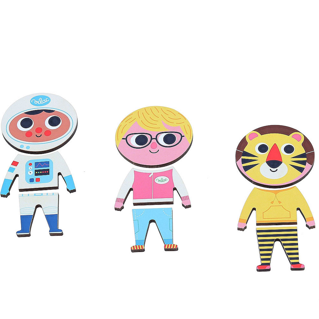 Vilac puslespil i træ,  6 x 3 brikker - Jules af Ingela P Arrhenius