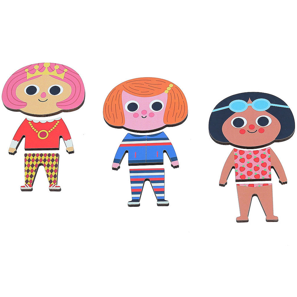 Vilac puslespil i træ,  6 x 3 brikker - Jane af Ingela P Arrhenius