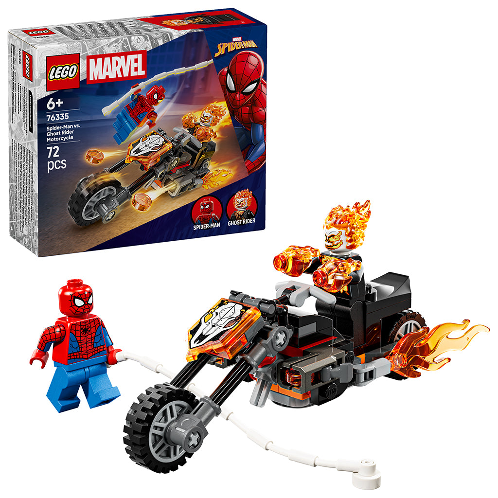 LEGO® Marvel Spider-Man mod Ghost Rider på motorcykel