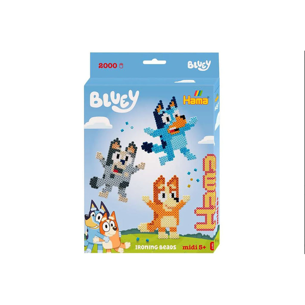 Hama Midi perlepladesæt, ophængsæske - Bluey