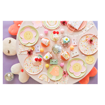 Meri Meri kagelys, Happy face icon - 6 stk