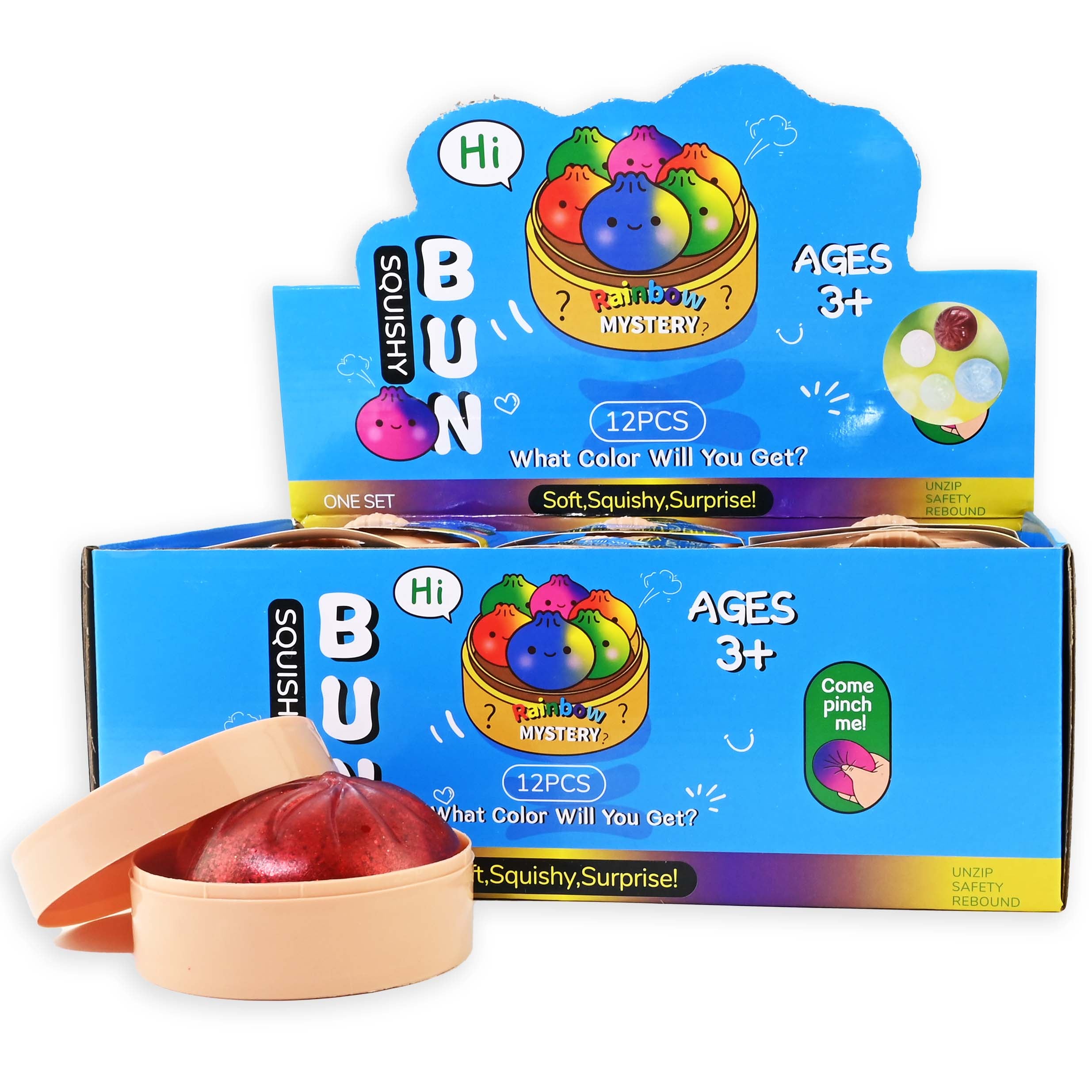 Robetoy, Squishy Dumpling, Glitter - assorteret