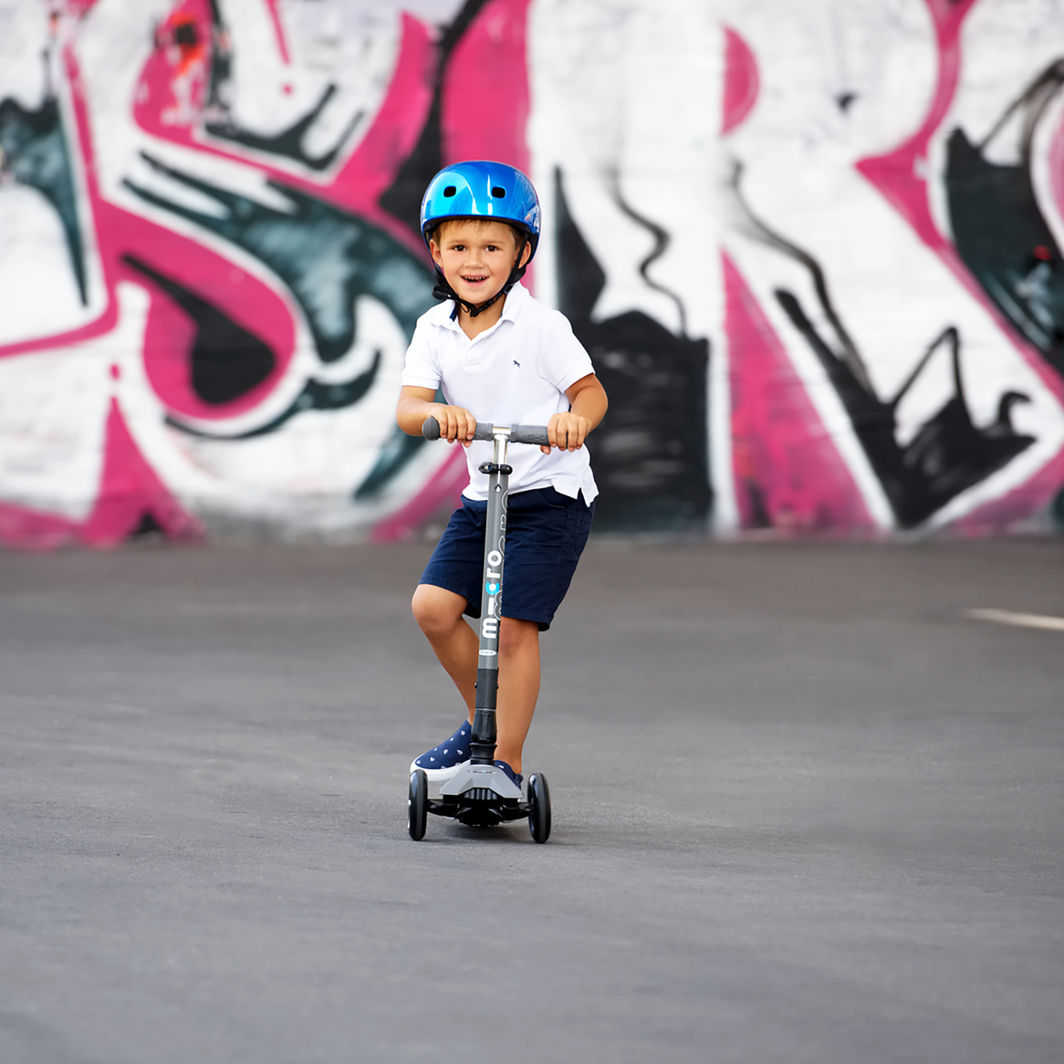 Micro Hjelm, Dark Blue Metallic - Str. S (2-5 år)