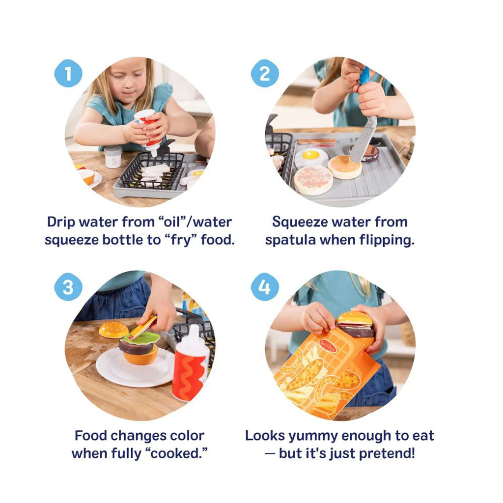 Melissa &amp; Doug Water Wow legemad m. vandaktiverede farveskift, grillbar