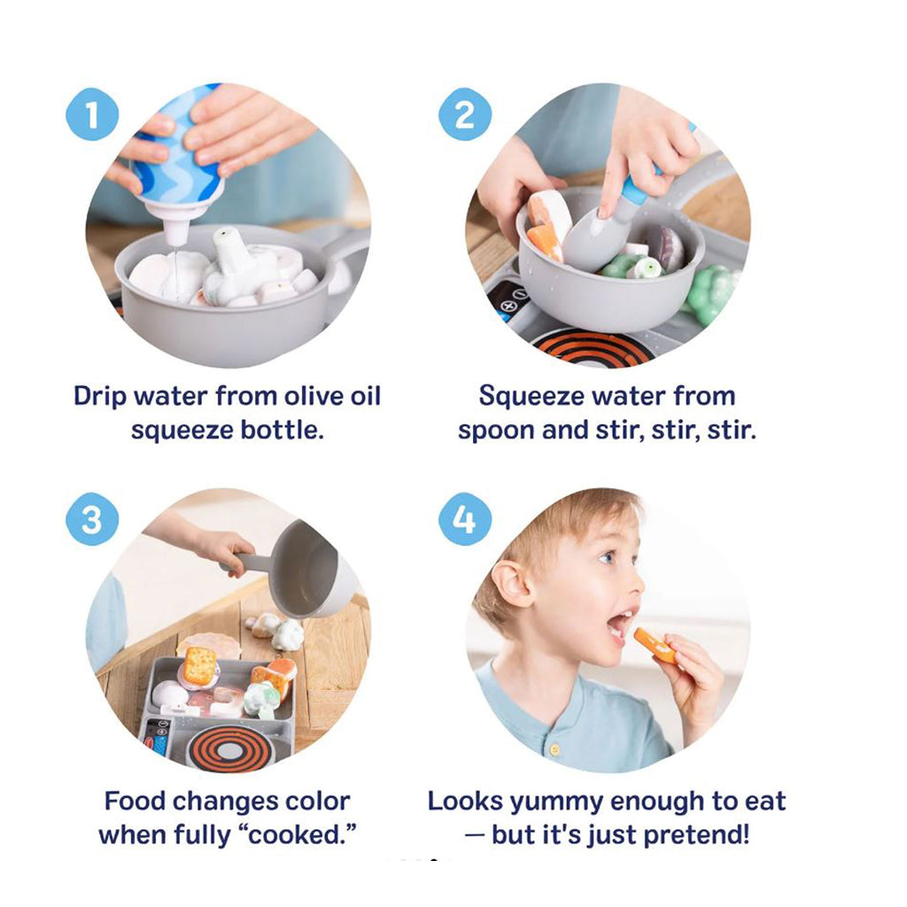 Melissa &amp; Doug Water Wow legemad m. vandaktiverede farveskift, Kogeplade m gryde