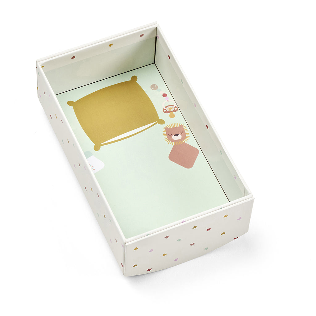 Lilliputiens dukke Jackie i pap vugge, 18 cm