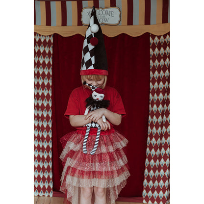 By Astrup Vintage Circus nederdel med slæb, bordeaux