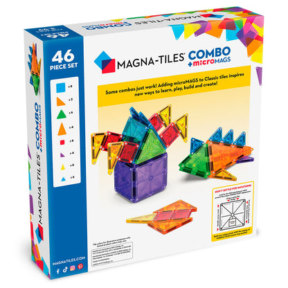 Magna-Tiles MicroMags Combo, Magnetisk byggesæt m 46 dele